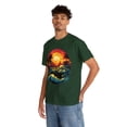thumbnail image 5 of Unisex Heavy Cotton T-Shirt Perfect Beach Sunset w/ Waves 036, 5 of 8
