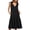 Black, variant on UPPADA V Neck Sundresses Women's Sleeveless Solid Color Summer Midi Dresses Ruffle Tiered Swing Holiday Strappy Dress Ladies