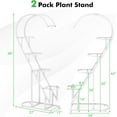 thumbnail image 2 of GOFLAME 6-Tier Metal Plant Stand, Heart-Shape Ladder Plant Shelves w/ 12 Boards & 6 Hanging Hooks, Metal Frame, Indoor Multiple Potted Plant Holder, Tall Flowerpot Display Rack, 2 Pack, White, 2 of 18