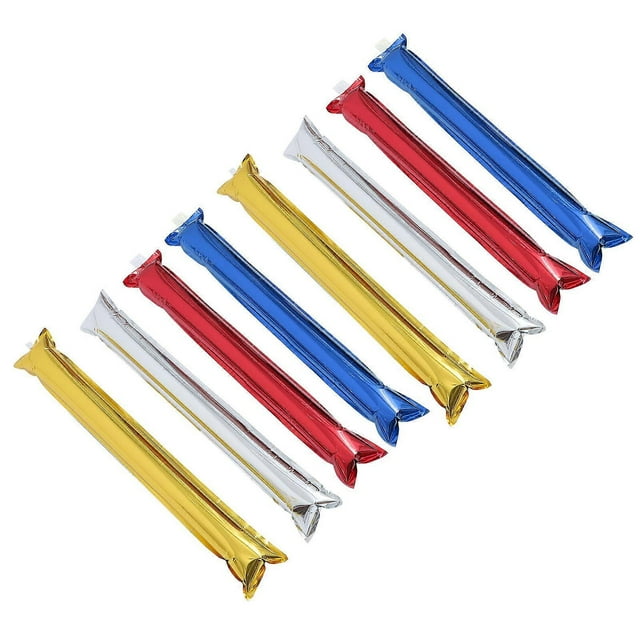 24pcs Inflatable Cheer Sticks Blue Red Sports Party Favors Noise Makers for Cheerleading Decorations for Boys and Girls