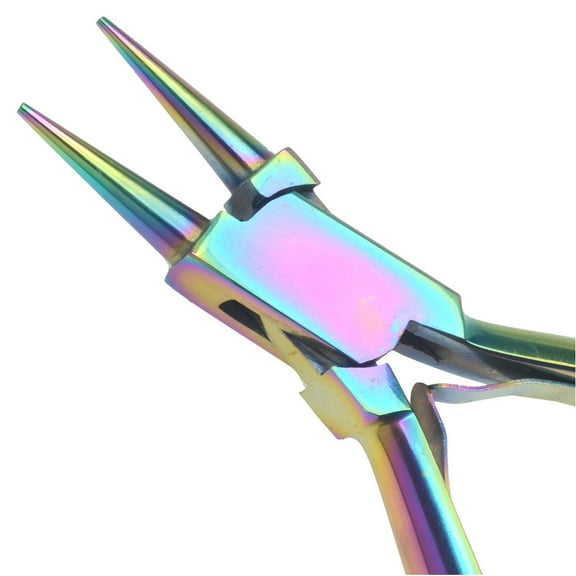 Chroma Series, Round Nose Pliers with Rainbow Titanium Coating, 1 Piece