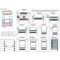 thumbnail image 5 of Portable Clothes Closet Rolling Door Wardrobe with Hanging Rack Three Drawer Boxes No Tool Assembly 67in35.4in17.7in Gray, 5 of 9
