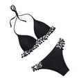 thumbnail image 1 of Maillot de Bain Sexy Sans Dos Imprimé Léopard Bikini pour Femme, 1 of 8
