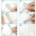 thumbnail image 4 of 60Pcs Stainless Steel Curtain Pleat Hooks Traverses Pleater 4End Curtain Hangers, 4 of 7