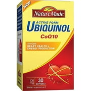 Nature Made Ubiquinol CoQ10 Coenzyme Q 10 100 mg Softgels 30 Ct