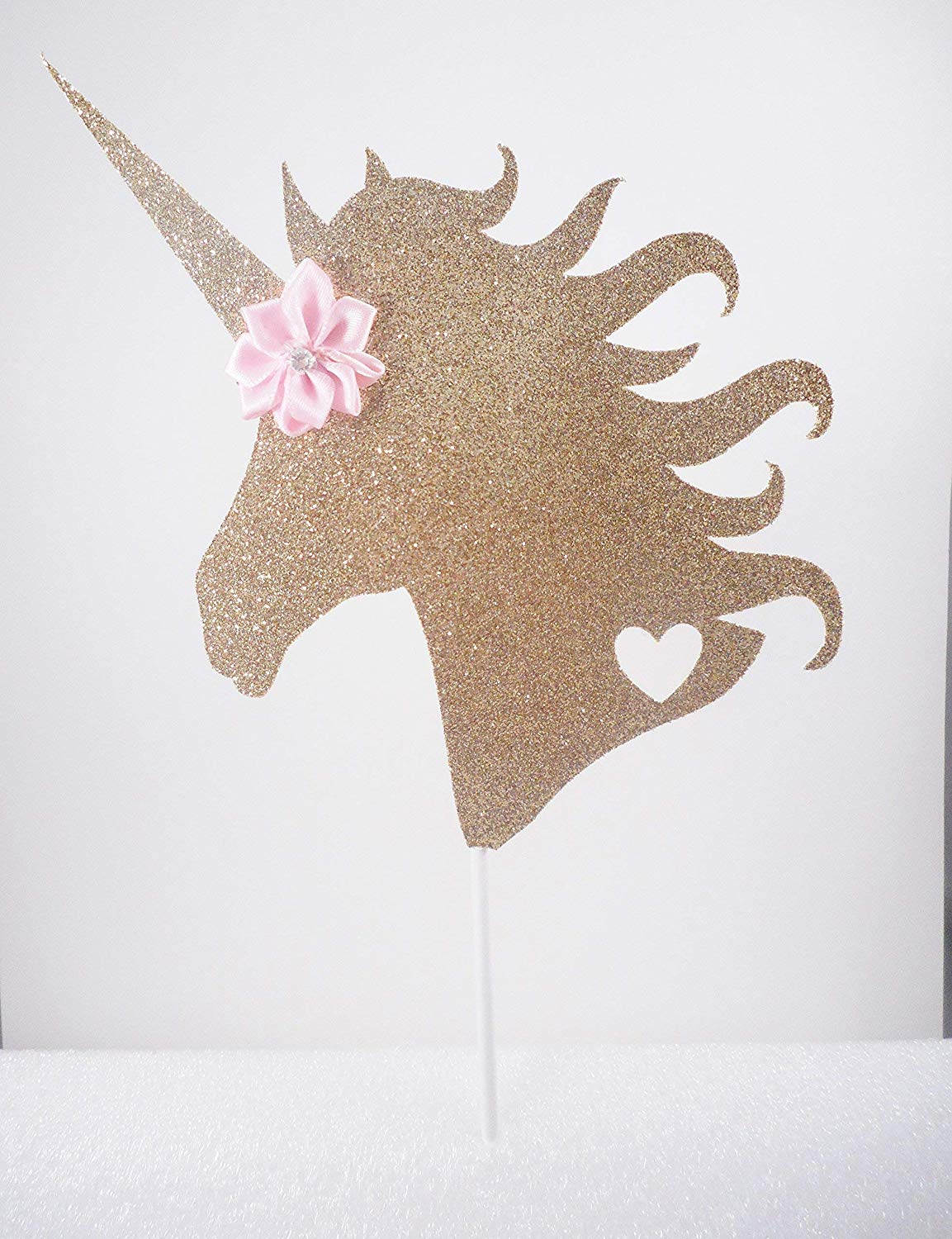 gold glitter unicorn head cake topper walmartcom