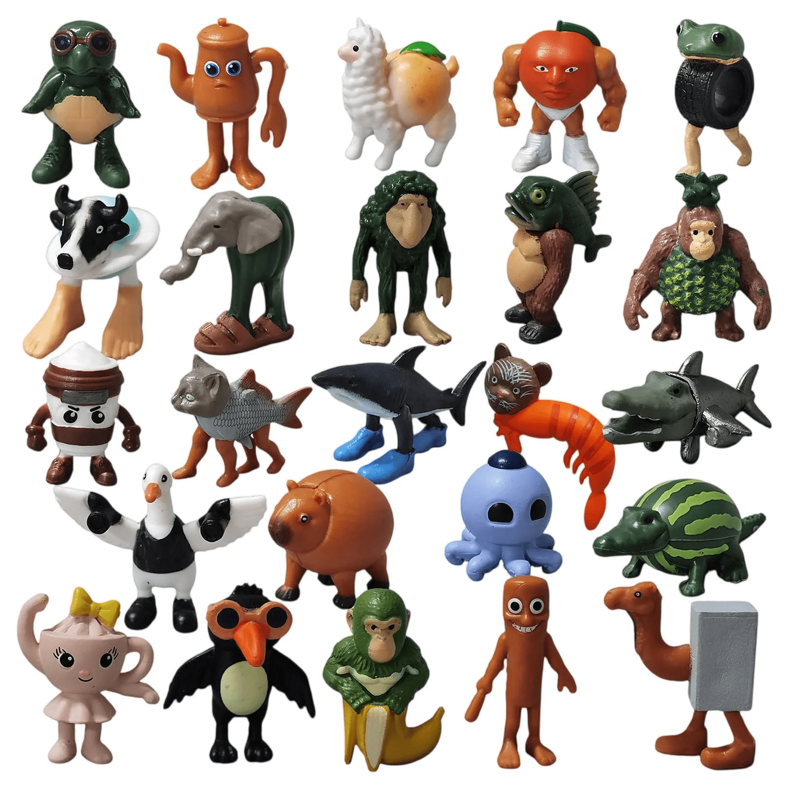 ITALIAN BRAINROT フィギュア 4体セット 24PC Italian Brainrot Toy Collection Figure Toys Set, Tralalelo