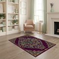 thumbnail image 2 of ODIKA 4'x6' Washable Area Rug Horror Winged Creature Victorian Flourish Decorative Mirrored Design for Dorm Room, Small Living Stain Resistant Low Profile, Easy Care, 2 of 7