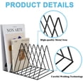 Triangle Magazine Rack TIE-DailyNec 4 Pack Metal Triangle File Organizer, 9 Slot Desktop ...