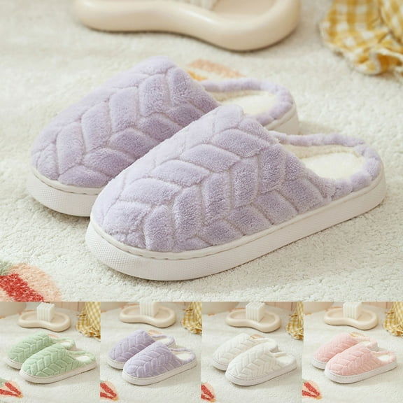 Miluxas House Slippers for Women Memory Foam Slippers Cozy Lightweight House Shoes for Indoor Outdoor White 7.5-8.5(40)