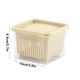 thumbnail image 3 of Caja de almacenamiento de jengibre y ajo de cocina | 2 Recipientes de plástico para conservas - Divisores de doble capa | Diseño transparente con tapa y asa | Caqui, Gris, Verde | 7x7x20cm, 3 of 6