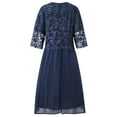 thumbnail image 4 of Elegant Women's Casual Dress Plus Size Lace Two Piece Outfit for Evening Party or, 4 of 4