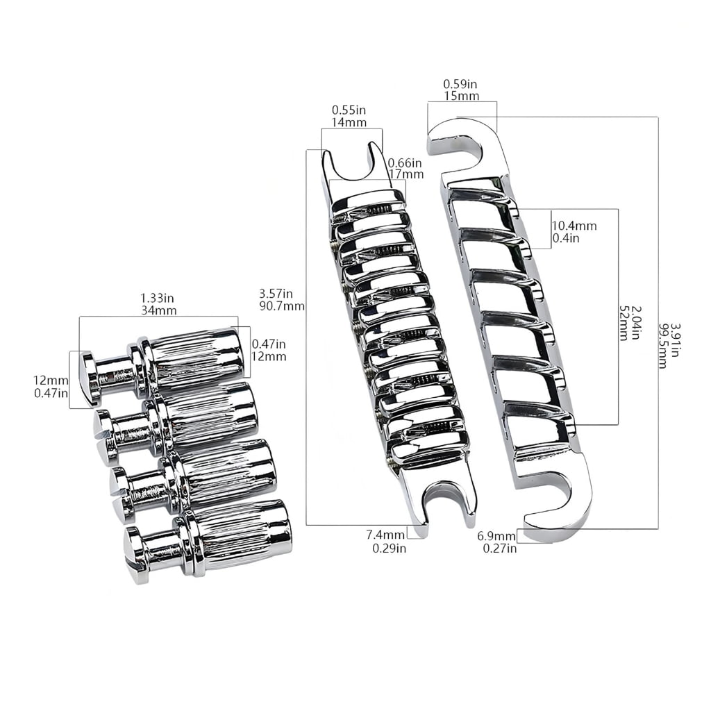 Electric Guitar Bridge Change Guitar Bridge Tailpiece Individual Saddles for 6 String Electric Guitars Parts