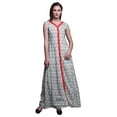 thumbnail image 1 of Bimba Shibori Printed Front Slit Sleeveless Summer Spring Women Maxi PartyÂ&nbsp;Dress-Large, 1 of 5
