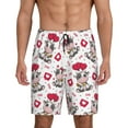 thumbnail image 1 of Balery Caring Cow Pantalones cortos de pijama de punto de algodón para hombre con cinturilla y bolsillos-4X-Large, 1 of 6