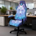 thumbnail image 5 of Whosucclay Aztec Tribe Wolf Print Gaming Chair Slipcovers, Stretchable Office Chair Cover 4 Pcs Computer Desk Chairs Covers with Armrest Covers, Rotating Armchair Protector Cover, 5 of 8