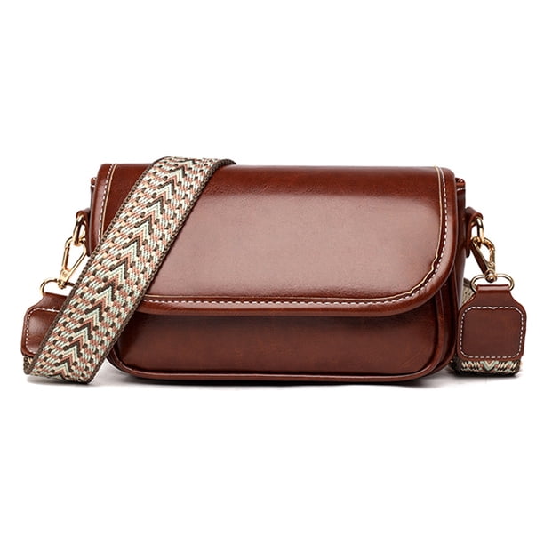 Bolsos de hombro pequeños para mujer, bolso cruzado de PU con cierre de cremallera, bolso de cuero a la moda, bolso de mano ligero Vintage a la moda