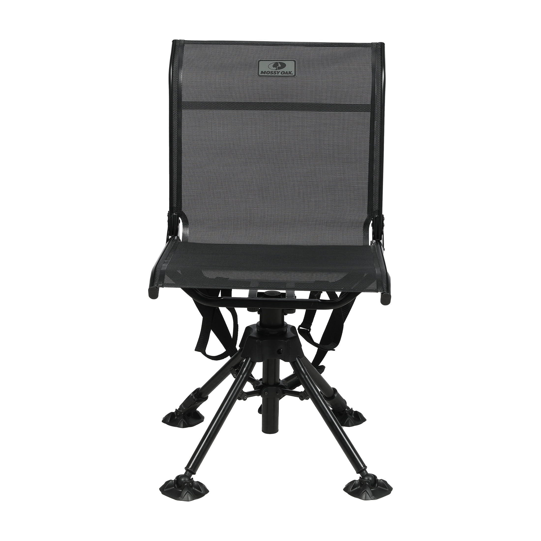 Mossy Oak 360 Degree Swivel Blind Chair with Adjustable Legs, Black
