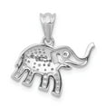 thumbnail image 3 of Real 14kt White Gold Diamond Elephant Pendant; for Adults and Teens; for Women and Men, 3 of 4