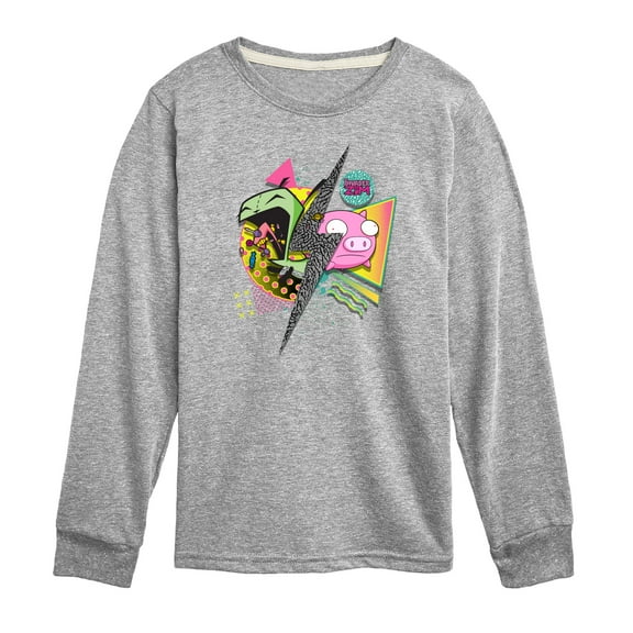 Invader ZIM - Invaders Bolt with Pig - Retro Style - Toddler And Youth Short Sleeve Graphic T-Shirt