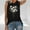 Black, variant on Tank Top Women Sleeveless Summer Wildflowers Graphic Tee Casual Loose Fit Flower Print Shirt