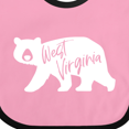 thumbnail image 4 of Inktastic West Virginia White Bear Silhouette Boys or Girls Baby Bib, 4 of 4