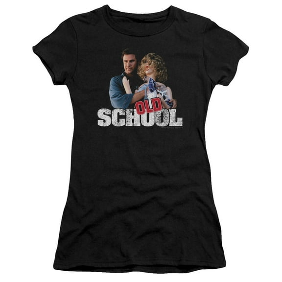 Old School Frank And Friend Junior Women's T-Shirt Sheer Black