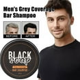 thumbnail image 3 of 3pc Men's Grey Coverage Bar Shampoo Hair Darkening Black Soap for Grey Hair Covers, 3 of 6