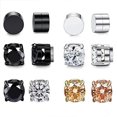 thumbnail image 5 of Boucles d'oreilles Zircon aimant Clip de zirconio no perforado en el pendiente Pendientes magnéticos Pendientes de botón de acero inoxidable No perforado oso de fresa Hogar, 5 of 5