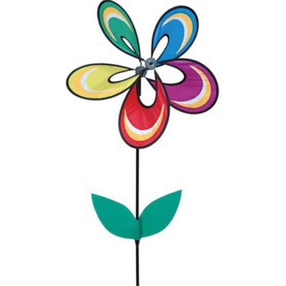 Fantasy Bright Multi Color Whirly Wing Flower Yard Spinner