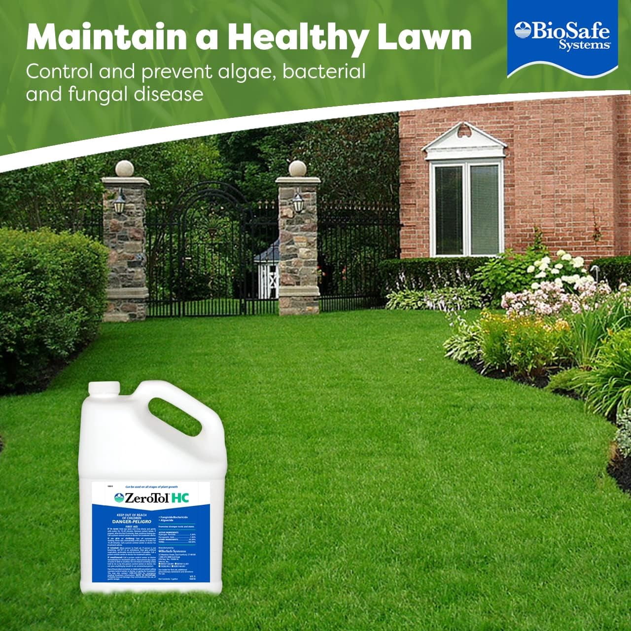 ZeroTol HC Broad-Spectrum Algaecide Bactericide Fungicide - 128 fl oz Jug by Bio Safe