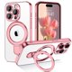 thumbnail image 1 of Funda para teléfono GUAGUA iPhone 15 Pro de 6.1 pulgadas con soporte magnético en oro rosa, 1 of 9