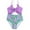 Purple, variant on Otqutp Toddler Girls Ruffle Tankini One Piece Floral Print Swimming Knot Front Tween Girls Cute Aesthetic Bikini Matching Swimsuit Beach Swimwear