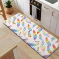 thumbnail image 5 of Rainbow Watercolor Feather Pattern Kitchen Rug Mat,Kitchen Runner Rugs Non Skid Washable,Decorative Kitchen Floor Mats for Kitchen,Sink,Laundry,17"x47.2", 5 of 7