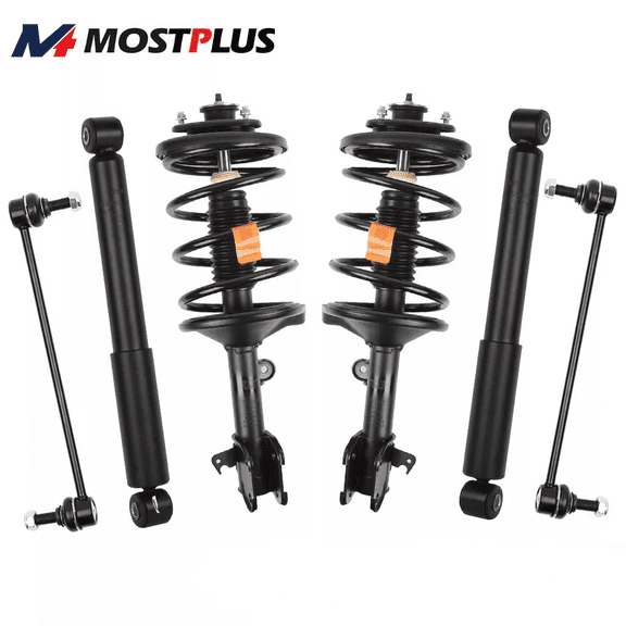 MOSTPLUS Set Front & Rear Struts Shocks w/ Front Sway Bar End Links for 1999-2004 Odyssey