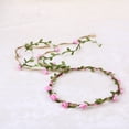 thumbnail image 6 of Flower Crown Floral Wreath Headband Floral Garland Headbands Photo Props Hair Accessories (Pink), 6 of 9