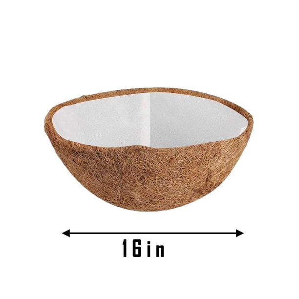 Xihbxyly Forro para Cesta Colgante, Fibra de Coco Natural, Forma Ajustable para Facilitar El Trasplante, Diseño Transpirable E Hidrófobo, Perfecto para Jardín, Uso Interior y Exterior, 1 Unidad.