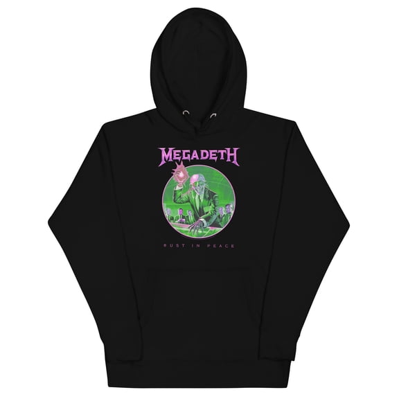 Megadeth Purple - Small Rust Classic Unisex Hoodie - Black - Small