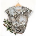 thumbnail image 3 of Blczomt Casual Tops for Women Short Sleeve Summer Crew Neck T Shirts Floral Loose Fit Womens Spring Blouses, 3 of 4