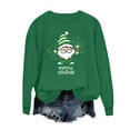 thumbnail image 6 of Women Christmas Print Sweatshirt Casual Christmas T Shirts Top Green M, 6 of 6