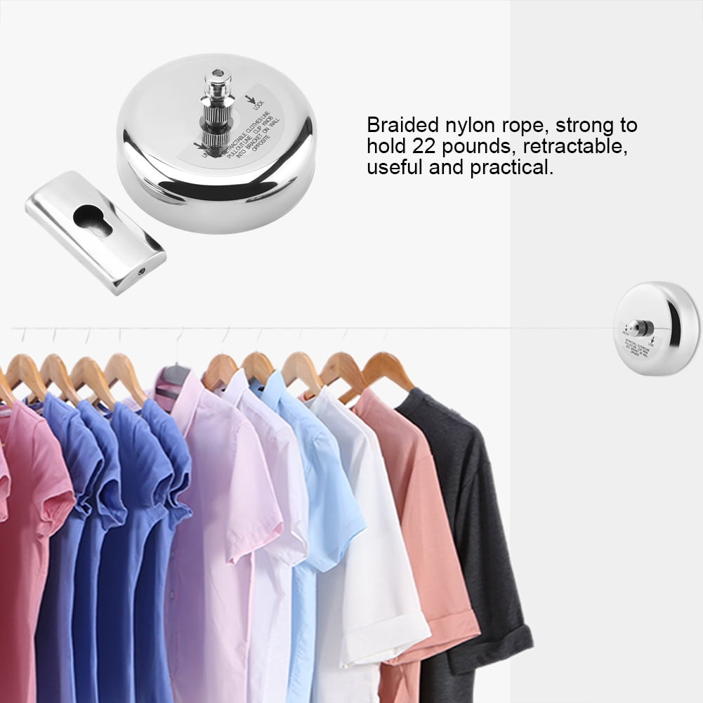 LYUMO Stainless Steel Retractable Clothesline Indoor Outdoor Laundry