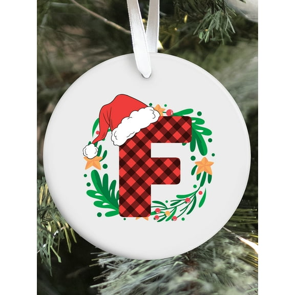 Family Xmas Ornaments for Christmas Decoration - Initial Christmas Decor for Xmas Tree Gift for Xmas Party