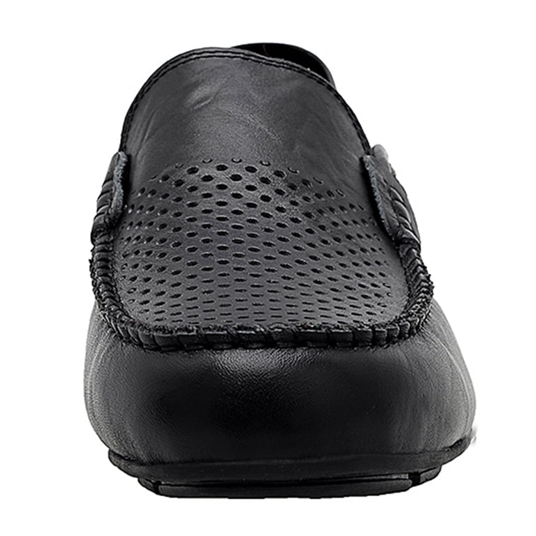 Go Tour Slip-On Loafers Leather Black Men’s 8 Amazon.com | Go Tour Men main image 3