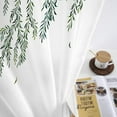 thumbnail image 4 of 2 Panels Eucalyptus Leaves Sheer Curtains for Living Room Elegant Wild Flower Floral Spring Printed Window Curtain Set Natural Chiffon Drapes for Bedroom Bathroom, 4 of 5