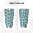 thumbnail image 3 of Daiia Turtle Printed 20oz Insulated Coffee Cup with Straw Topper, Fully Spill Proof Travel Coffee Mug, Stainless Steel Tumbler for Work Home Outdoor Car-Straw Three-piece Set, 3 of 8