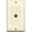 Light Almond, variant on RiteAV - 1 RCA Red for Subwoofer Audio Port Wall Plate Screwless Decorative - White