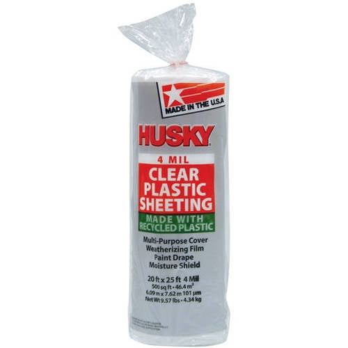 Husky 20' x 25' 4 mil Clear Plastic Sheeting