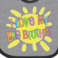 thumbnail image 4 of Inktastic I Love My Big Brother Sun and Rainbow Letters Boys or Girls Baby Bib, 4 of 4