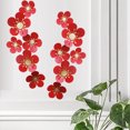 thumbnail image 3 of Visland 1Set Paper Flowers DIY Artificial Red Floral Wall Art Paper Flower Decoration for Wedding, 3 of 7