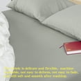 thumbnail image 4 of Lorviah Deep Pocket Fitted Sheet Only - Premium 1800 Collection - Ultra Soft, Hypoallergenic - Smoke Grey, Twin Extra Long Size, 4 of 5